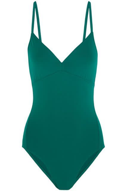 Opt for a spaghetti strap for a daintier look. Eres Les Essentiels Complot Swimsuit, $465$279, available at Net-a-Porter.