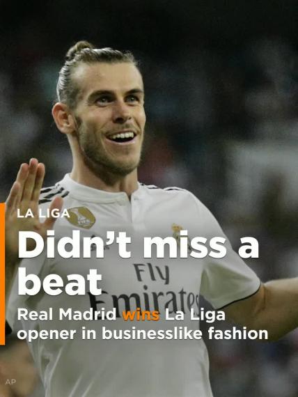 Real Madrid walks through Getafe to start La Liga season with 2-0 win
