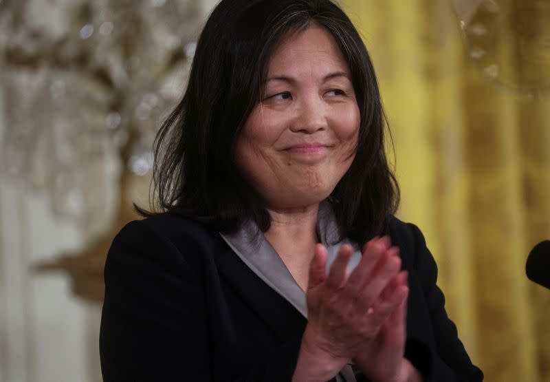 FILE PHOTO: U.S. President Joe Biden nominates Julie Su to serve as the Labor secretary at the White House in Washington