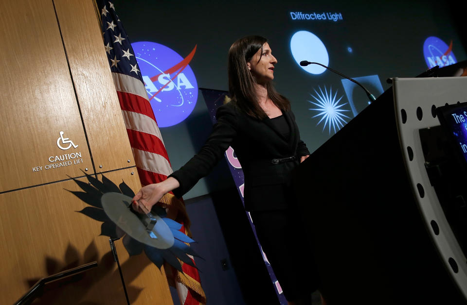 La profesora Sara Seager en la cede de la NASA en Washington, DC. Foto: Win McNamee/Getty Images