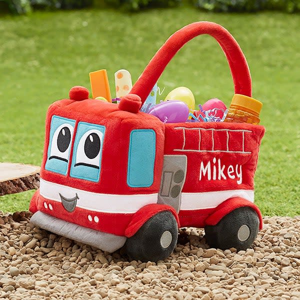 <p><a href="https://go.redirectingat.com?id=74968X1596630&url=https%3A%2F%2Fwww.personalizationmall.com%2FFire-Truck-Embroidered-Plush-Easter-Basket-p28536.prod&sref=https%3A%2F%2Fwww.goodhousekeeping.com%2Fholidays%2Feaster-ideas%2Fg46672540%2Fbest-personalized-easter-baskets%2F" rel="nofollow noopener" target="_blank" data-ylk="slk:Shop Now;elm:context_link;itc:0;sec:content-canvas" class="link ">Shop Now</a></p><p>Fire Truck Embroidered Plush Easter Basket</p><p>personalizationmall.com</p><p>$25.89</p>