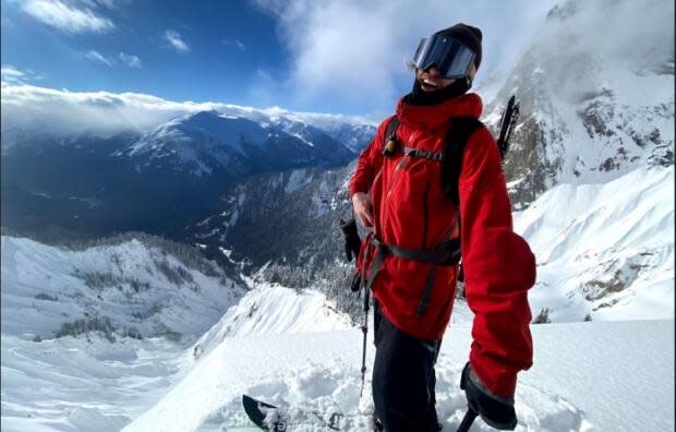 David Henkel in a photo taken a week before he died in an avalanche. Henkel, 45, was an expert snowboarder and rock climber.