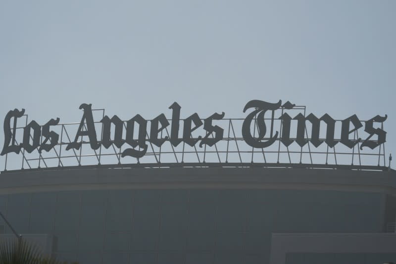 <cite>美國2024選舉年逢新聞業寒冬，《洛杉磯時報》（The Los Angeles Times）宣告裁員。 （AP）</cite>