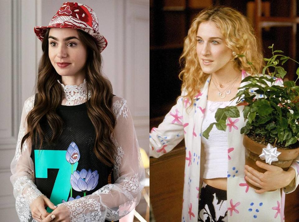 Lily Collins, Emily in Paris, Sarah Jessica Parker, Sex and the City