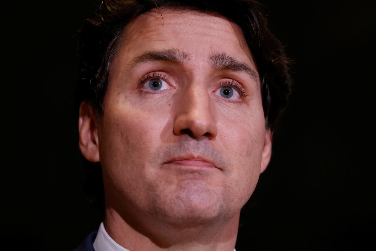 Canada's Prime Minister Justin Trudeau takes part in a child care announcement in Ottawa, Ontario, Canada December 15, 2021. REUTERS/Blair Gable