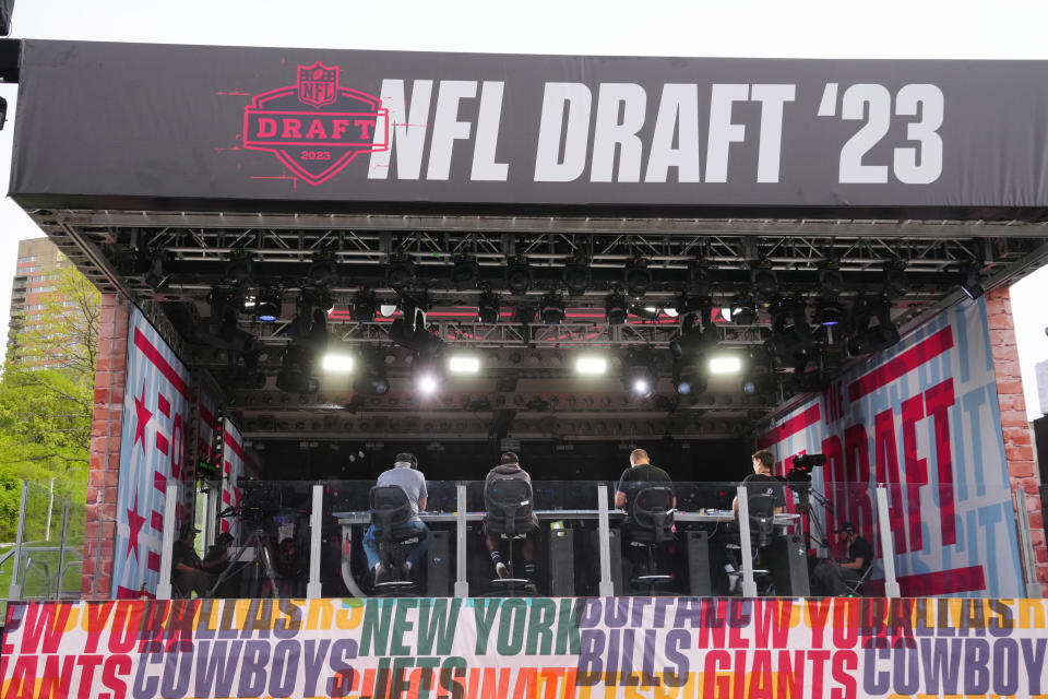 The NFL Network 2023 NFL Draft stage at Union Station. Mandatory Credit: Kirby Lee-USA TODAY Sports