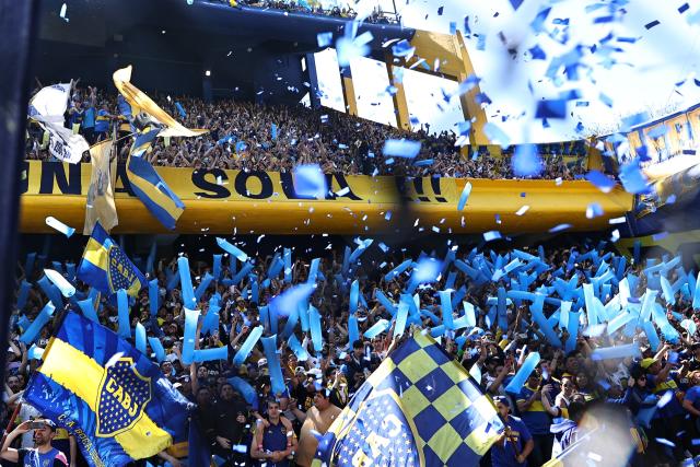 Boca Juniors' Marcos Rojo in action during a Copa Libertadores round of 16 second leg soccer match between Boca Juniors and Nacional at the Bombonera stadium in Buenos Aires, Argentina August 9, 2023