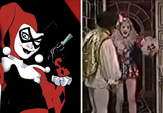 <p>Paul Dini schuf die Comicfigur Harley Quinn nach einer Figur aus der Soap-Opera “Days of our Lives”: ein Hofnarr, gespielt von Arleen Sorkin. (Bild-Copyright: DC Entertainment/YouTube/ drabekia/YouTube) </p>