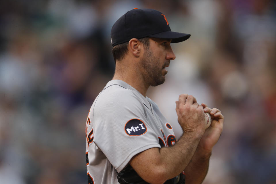 Justin Verlander is on his way to Houston. (AP Photo/David Zalubowski)