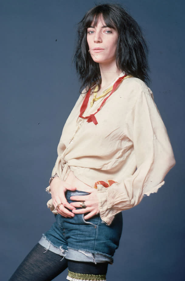 Punk rock singer and poet Patti Smith poses for a studio portrait. (Photo by Lynn Goldsmith/Corbis/VCG via Getty Images)