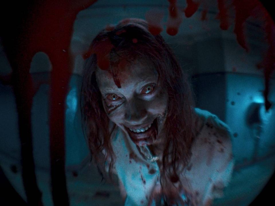 Alyssa Sutherland as deadite Ellie in "Evil Dead Rise."