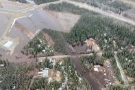 <p>Les inondations aux abords du village de Manley Hot Springs, en Alaska.</p>