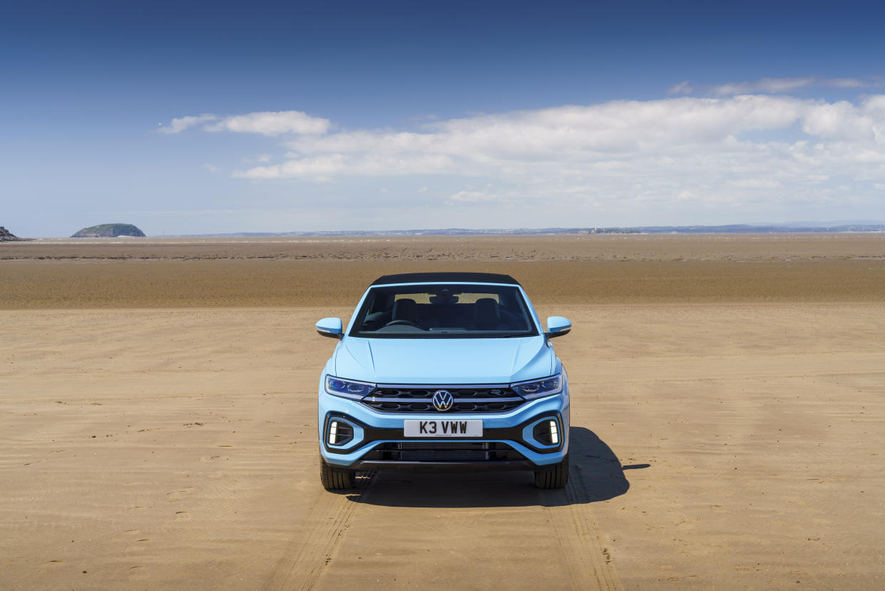 The T-Roc Cabriolet now gets a more angular front end. (Volkswagen)