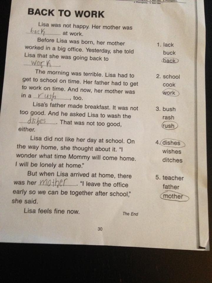 Mom Rewrites Her Daughters Sexist Homework Assignment 