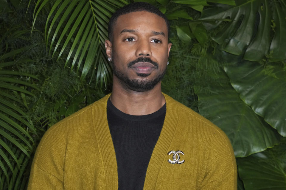 Michael B. Jordan arrives at 14th annual Pre-Oscar Awards Dinner on Saturday, March 11, 2023, at the Beverly Hills Hotel in Beverly Hills, Calif. (Photo by Jordan Strauss/Invision/AP)