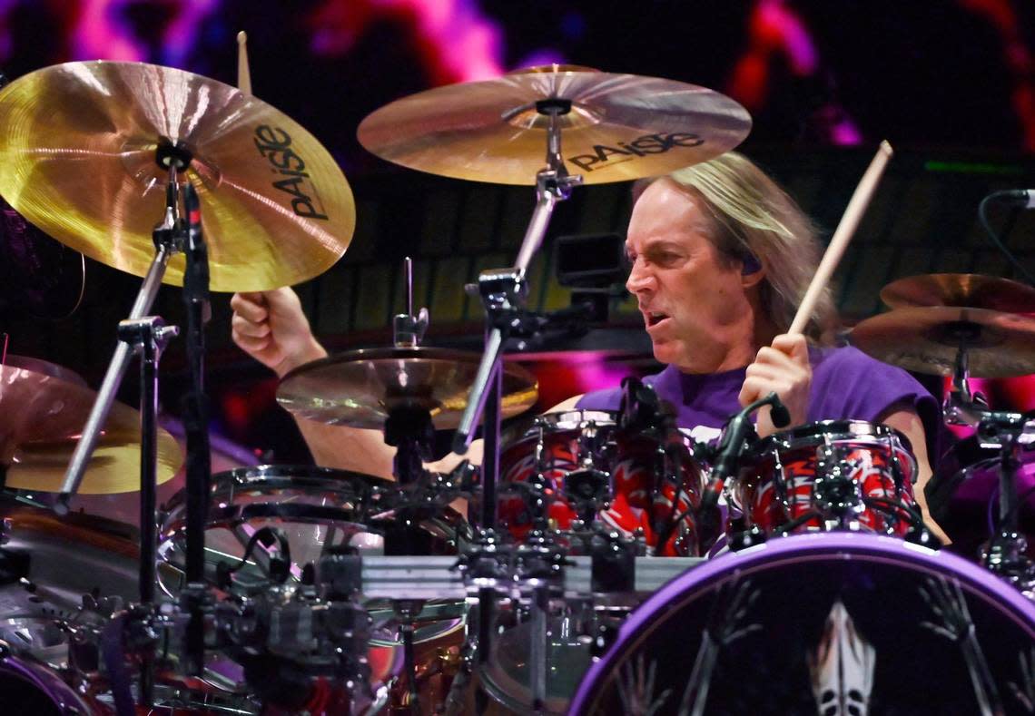 Drummer Danny Carey is seen as Tool performs at the Save Mart Center Monday, Feb 12, 2024 in Fresno. ERIC PAUL ZAMORA/ezamora@fresnobee.com