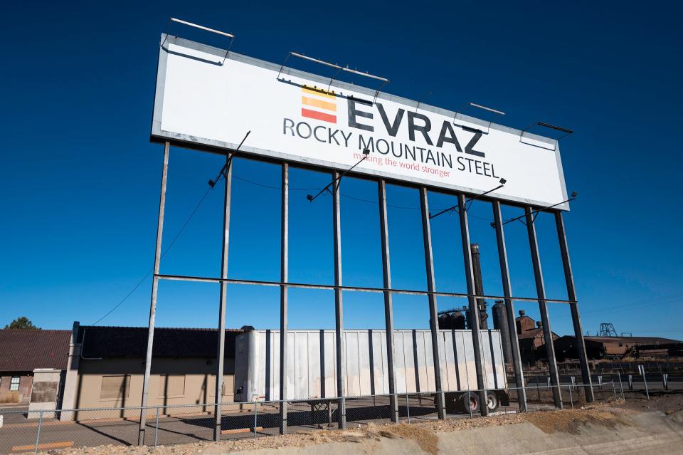 Evraz Rocky Mountain Steel sign.