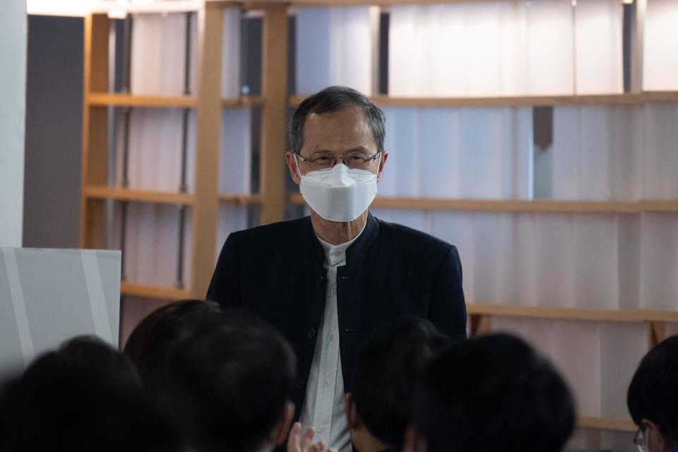 Former Legislative Council president Jasper Tsang Yok-sing attends a ceremony at Jao Tsung-I Academy in Hong Kong on October 23, 2021. (Photo by Bertha WANG / AFP) (Photo by BERTHA WANG/AFP via Getty Images)