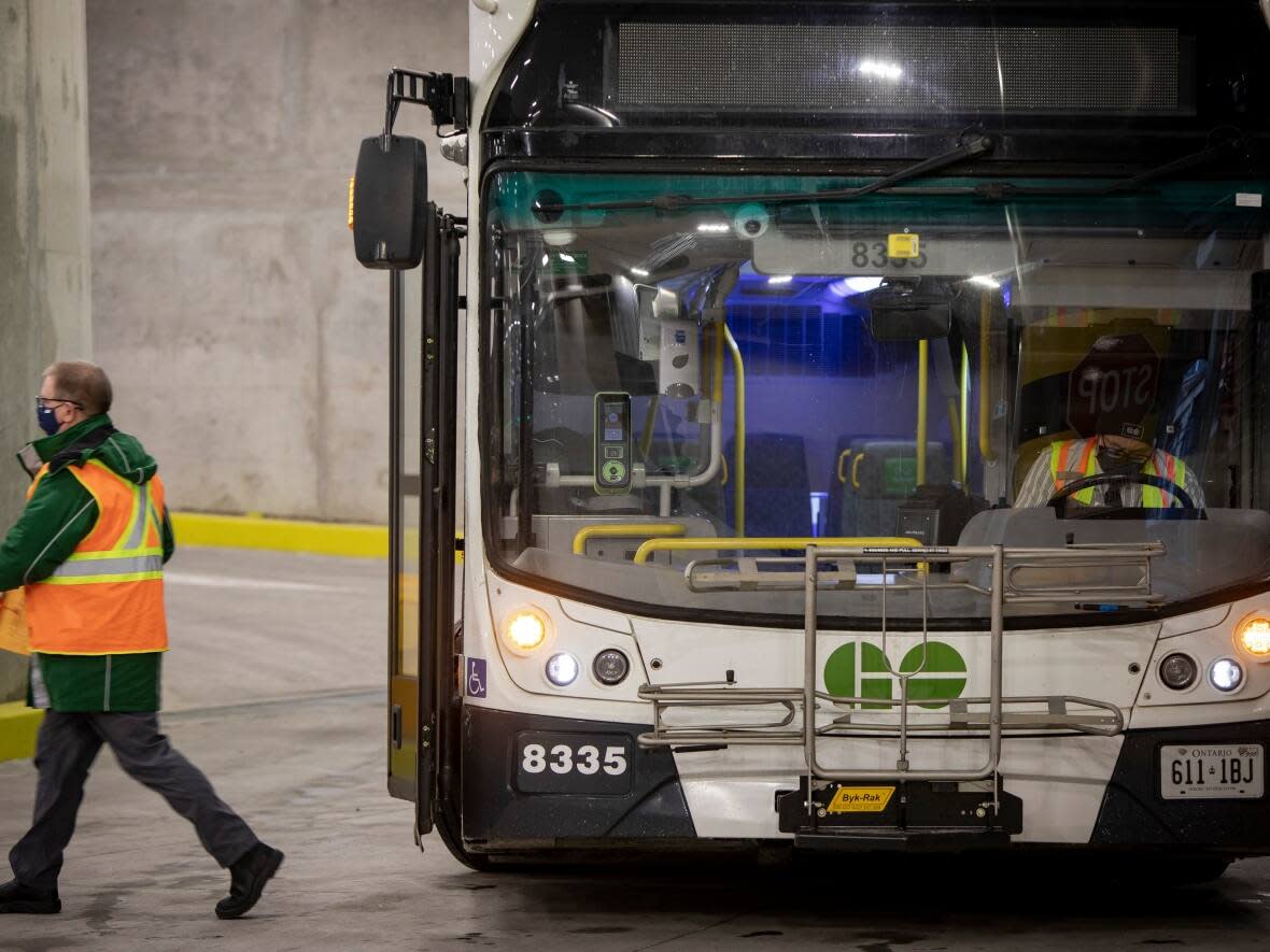 GO Transit bus drivers and other staff are a step closer to going on strike after months of talks with Metrolinx have failed to produce a new contract.   (Evan Mitsui/CBC - image credit)