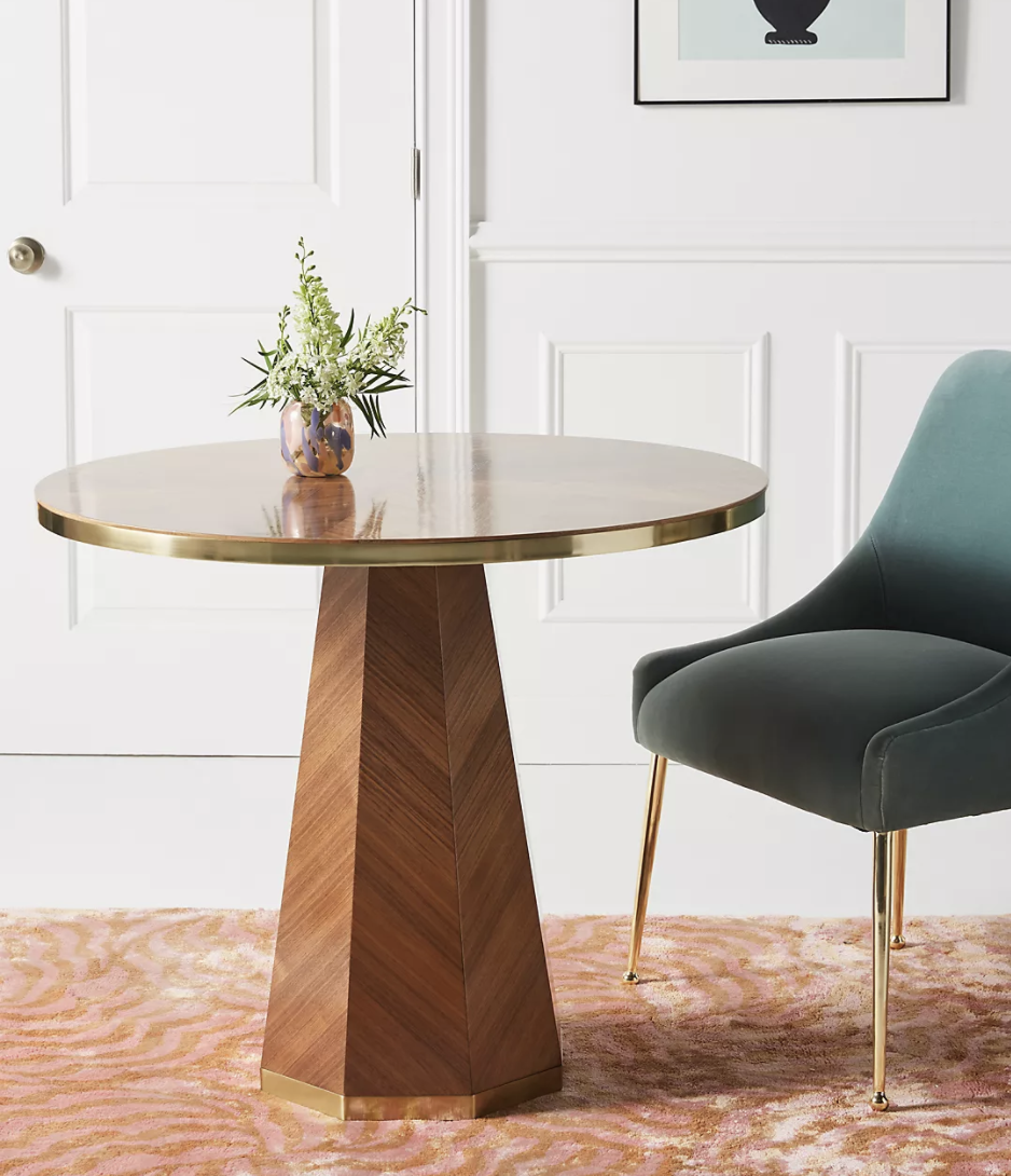 Anthropologie Quillen Marquetry Bistro Table