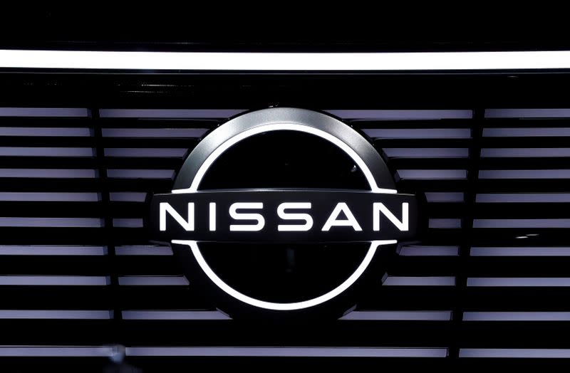 A Nissan logo is pictured at the Tokyo Motor Show, in Tokyo