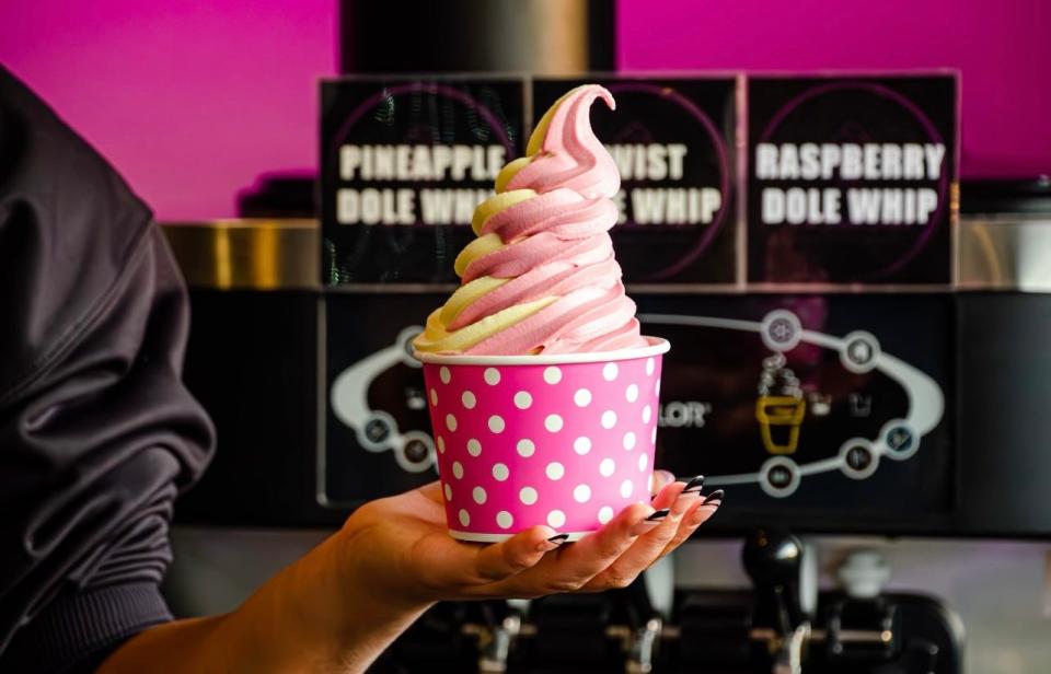 Pineapple and raspberry Dole Whip from The Sweet Shack in Bayville.