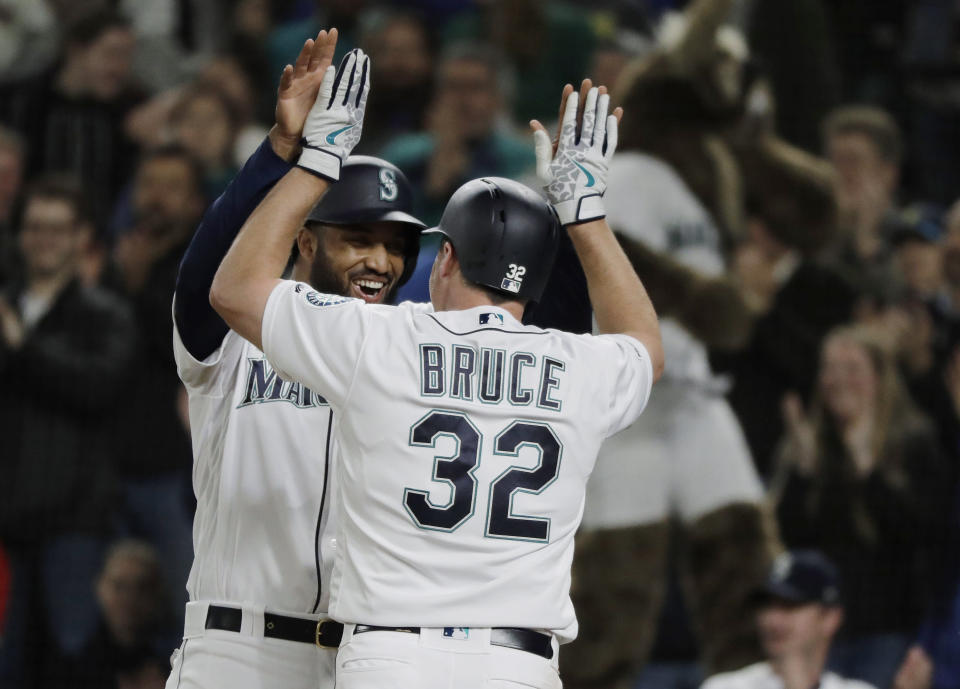 Jay Bruce and the Mariners are riding high right now thanks to their home run barrage. (AP Photo/Ted S. Warren)