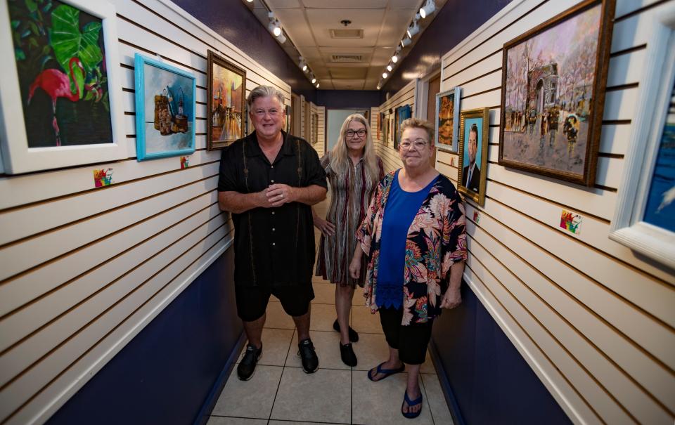 Left to right: Mark Fleming, new executive director of the Cultural Park Theatre; Ellen Neuberger, bookkeeper and administrative assistant; and Joy Ursillo, marketing, social media and graphic design.