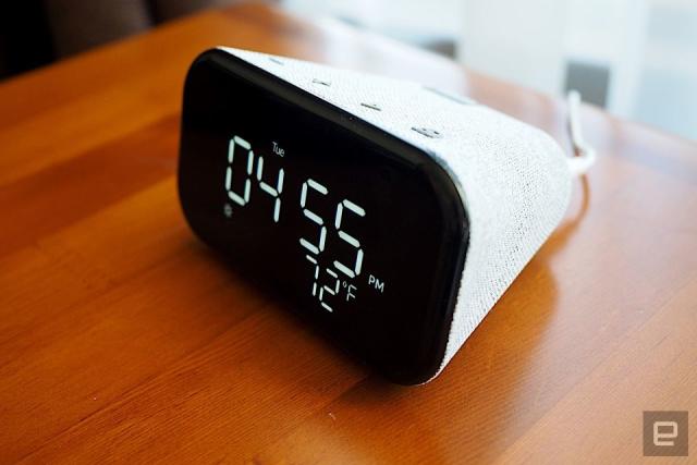 Lenovo's Smart Clock Essential is half off at Walmart and B&H