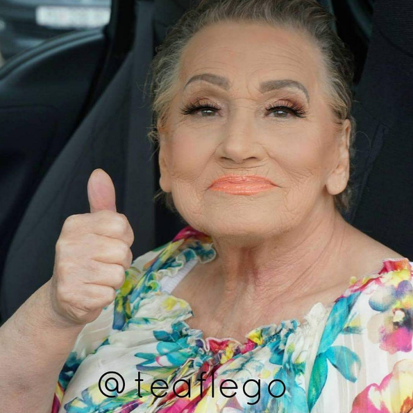 Tea Flego's Grandma Livia in full glam. (Photo: Instagram)