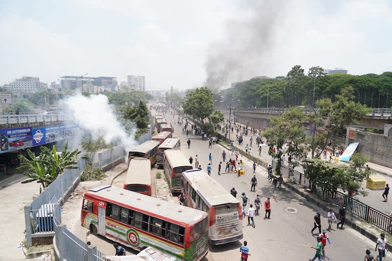 Las manifestaciones en Daca