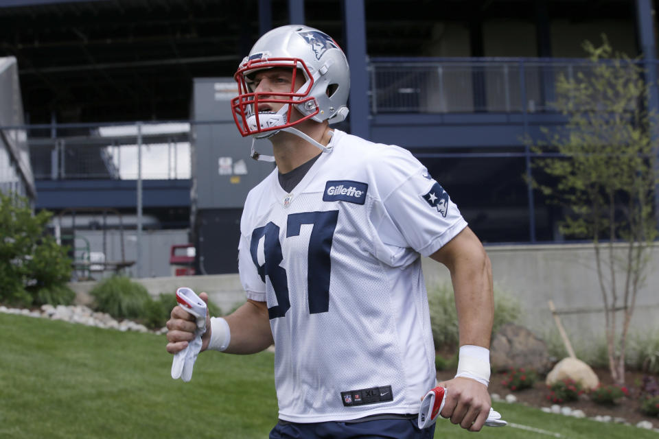 One of three men charged with breaking into the home of New England Patriots tight end Rob Gronkowski during Super Bowl LII was arraigned on Wednesday. (AP)