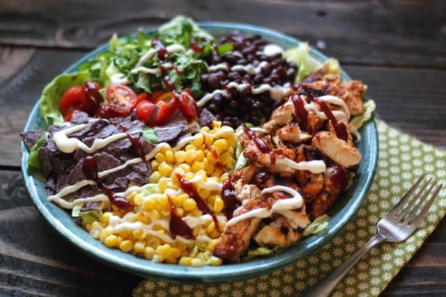 <strong>Get the <a href="http://www.alaskafromscratch.com/2014/05/14/bbq-chicken-chopped-salad/" target="_blank">BBQ Chicken Chopped Salad recipe</a> from Alaska From Scratch</strong>