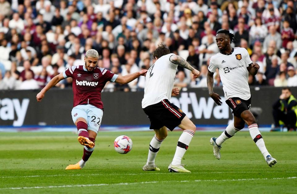 Said Benrahma’s goal earned the Hammers a much-needed three points (REUTERS)