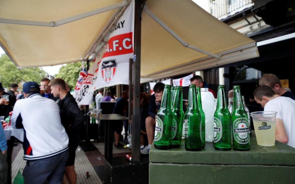 Drinking alcohol within view of the pitch has been banned in England and Wales since 1985 - Action Images via Reuters