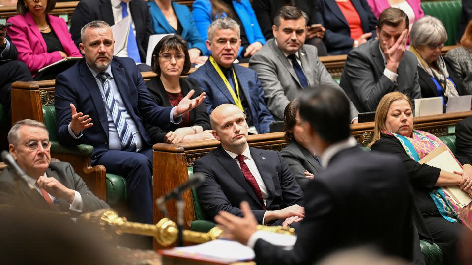 British lawmakers in Parliament listen to Rishi Sunak during Prime Minister's Questions. - Jessica Taylor/UK Parliament/Reuters