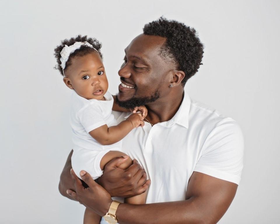 Anthony Wallace and his daughter, Charlotte Azalea Wallace.