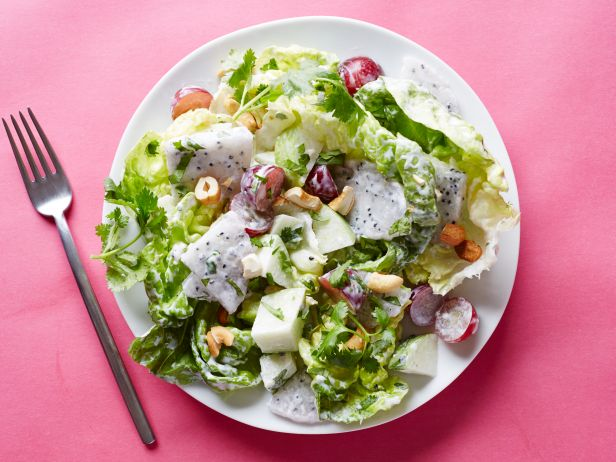 Healthy Dragon Fruit Waldorf Salad