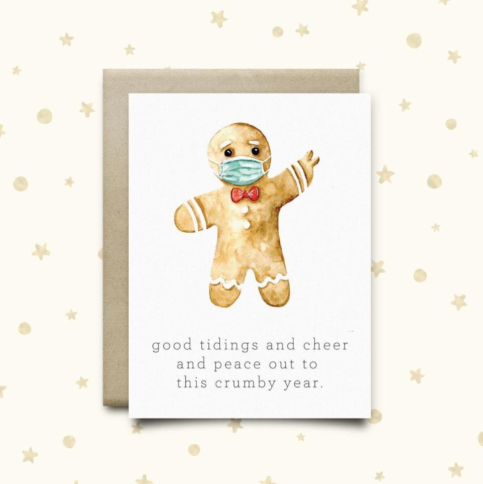 Buy it from <a href="https://www.etsy.com/listing/887690121/gingerbread-holiday-card-christmas" target="_blank" rel="noopener noreferrer">WildCanaryStudio on Etsy</a> for $4.89