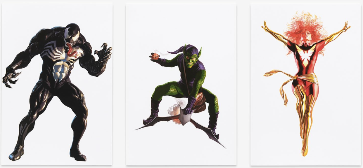 Venom, Green Goblin and Dark Phoenix are among the 37 Marvel rogues featured in The Alex Ross Marvel Comics Super Villains Poster Book. (Alex Ross/Marvel/Abrams)
