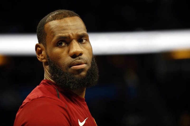 LeBron James said “you just laugh to stop from crying” in response to the decline of the tradition of team visits to the White House under Donald Trump. (Reuters)