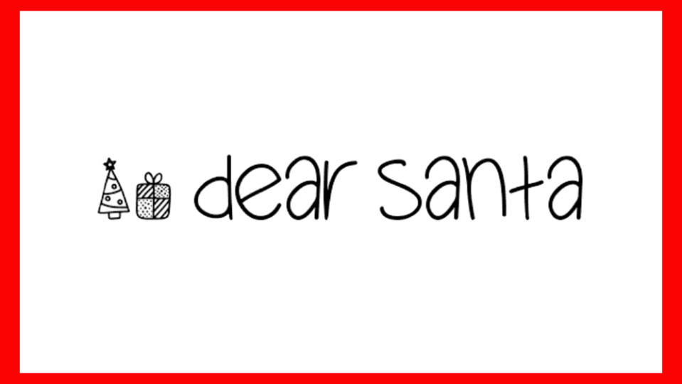 Free Christmas fonts: Dear Santa