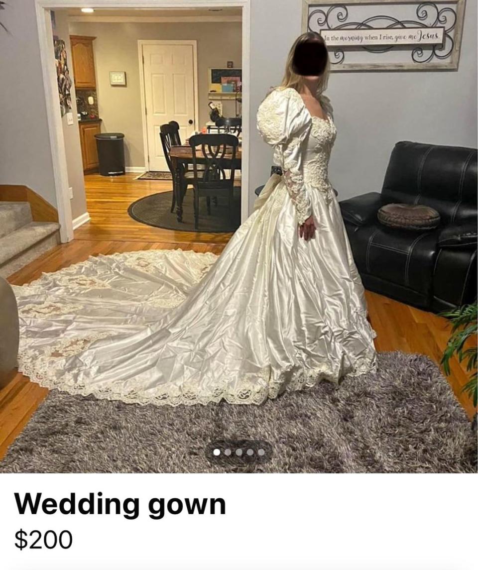 The woman was trying to sell her dress as her daughters didn't want it. Credit: Facebook 