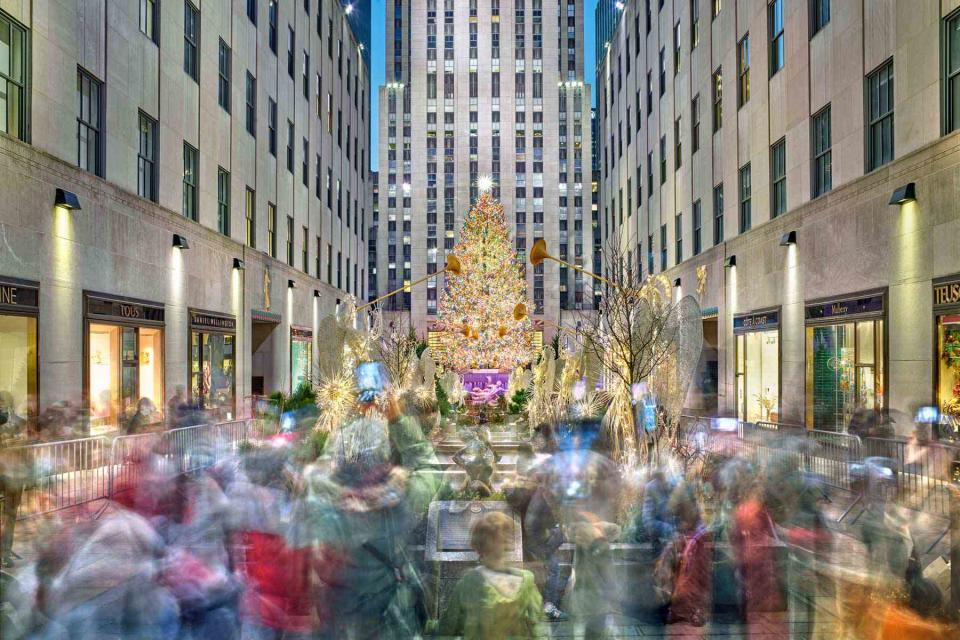 <p>Matthew Pillsbury</p> The Rockefeller Center Christmas Tree has been lit every year since 1933.