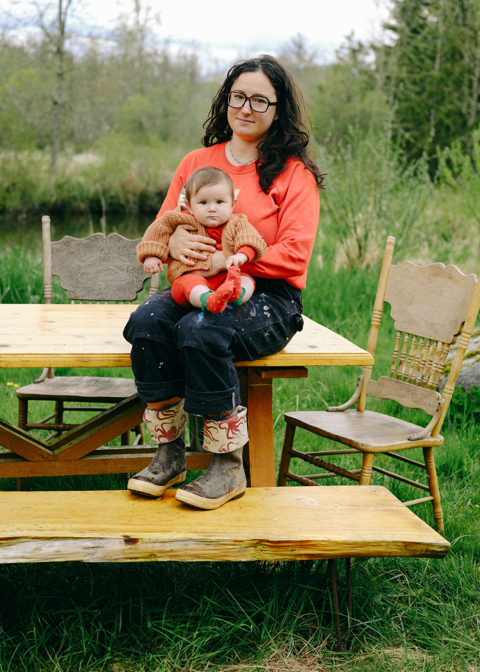 Frankie Krupa-Vahdani, 30, pictured with her daughter, who was born in August, 2021. (Courtesy Elizabeth Rudge)