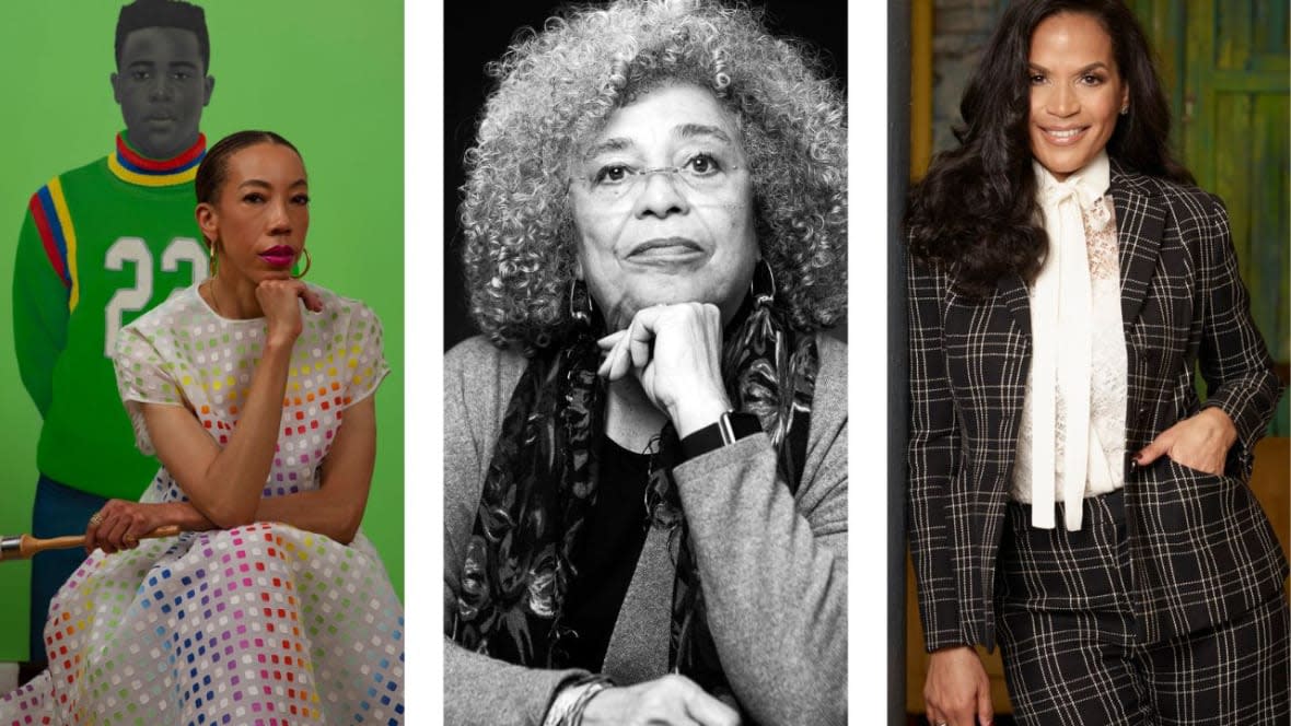 (Left to right) Artist Amy Sherald, scholar and activist Angela Y. Davis, and author and producer Crystal McCrary will be among those honored by the Gordon Parks Foundation during the foundation’s upcoming annual gala and auction on May 23, 2023. (Photo credit: The Gordon Parks Foundation)