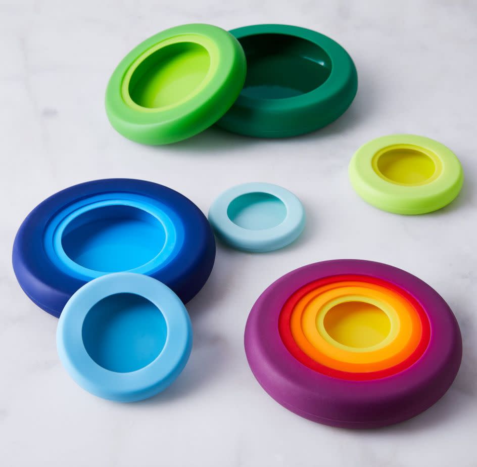 Half of an onion, a leftover tablespoon of butter, a slice of tomato&nbsp;&mdash; now your mom can store ingredients easily with these silicone savers (and say goodbye to plastic).&nbsp;<a href="https://fave.co/2wX6Fp8" target="_blank" rel="noopener noreferrer">Find the set of eight for $26 at Food52</a>.