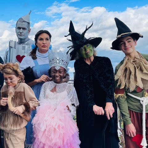 <p>Mariska Hargitay/Instagram</p> Mariska Hargitay and family dressed up for Halloween