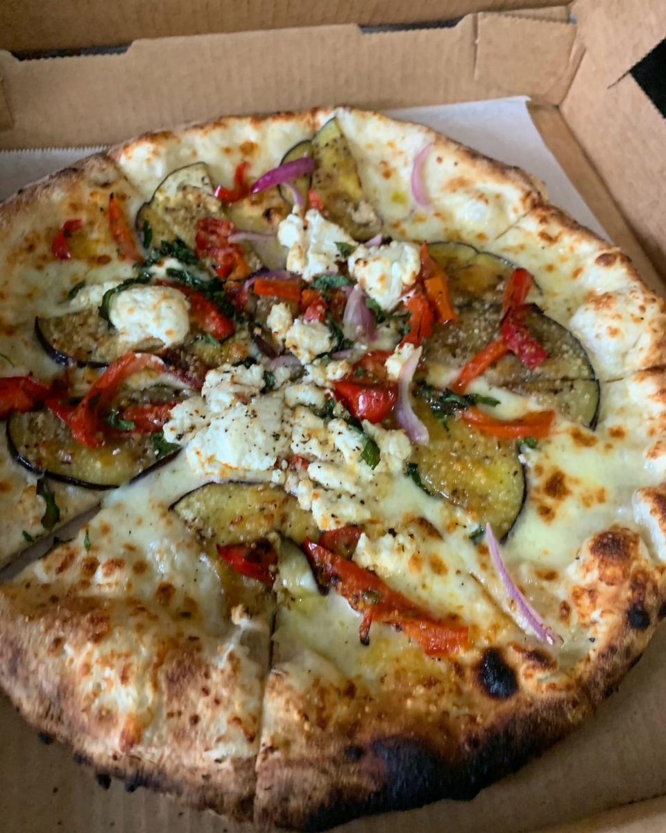 V Pizza has a distinctive wood-fired taste.