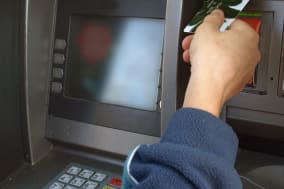 Cash dispenser or ATM, input credit card